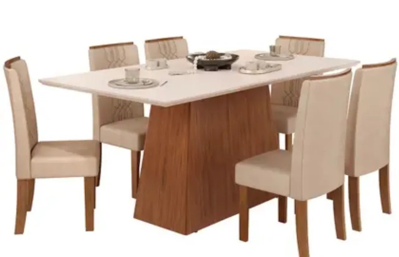 Mesa 6 cadeiras nova 