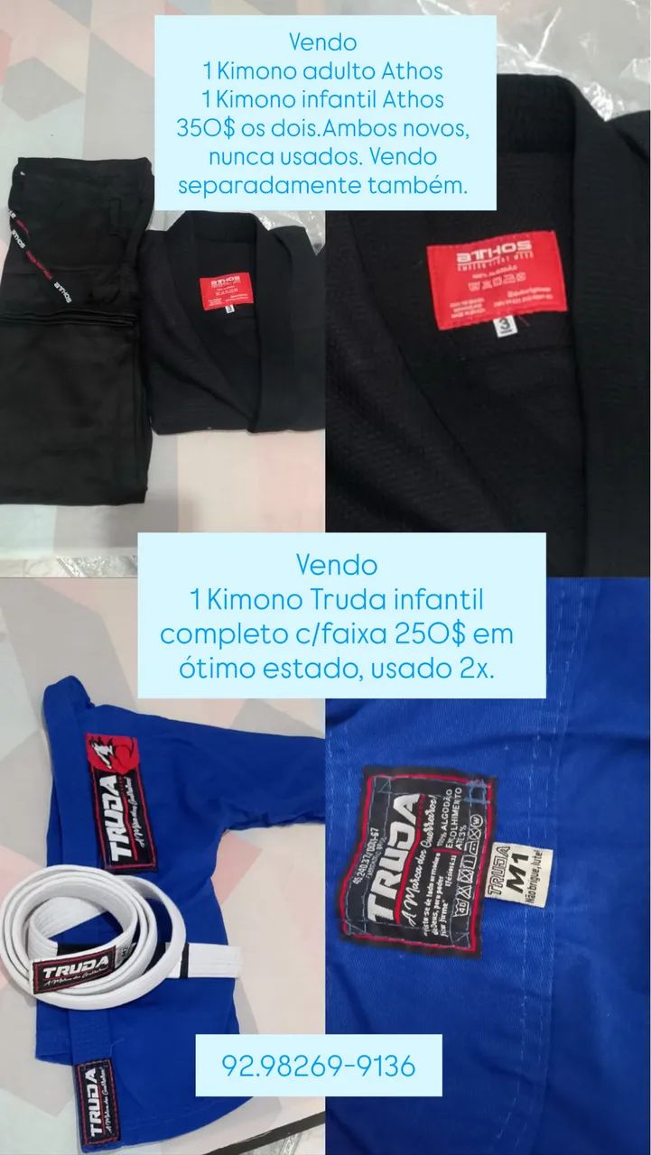 Vendo kimono adulto e infantil 