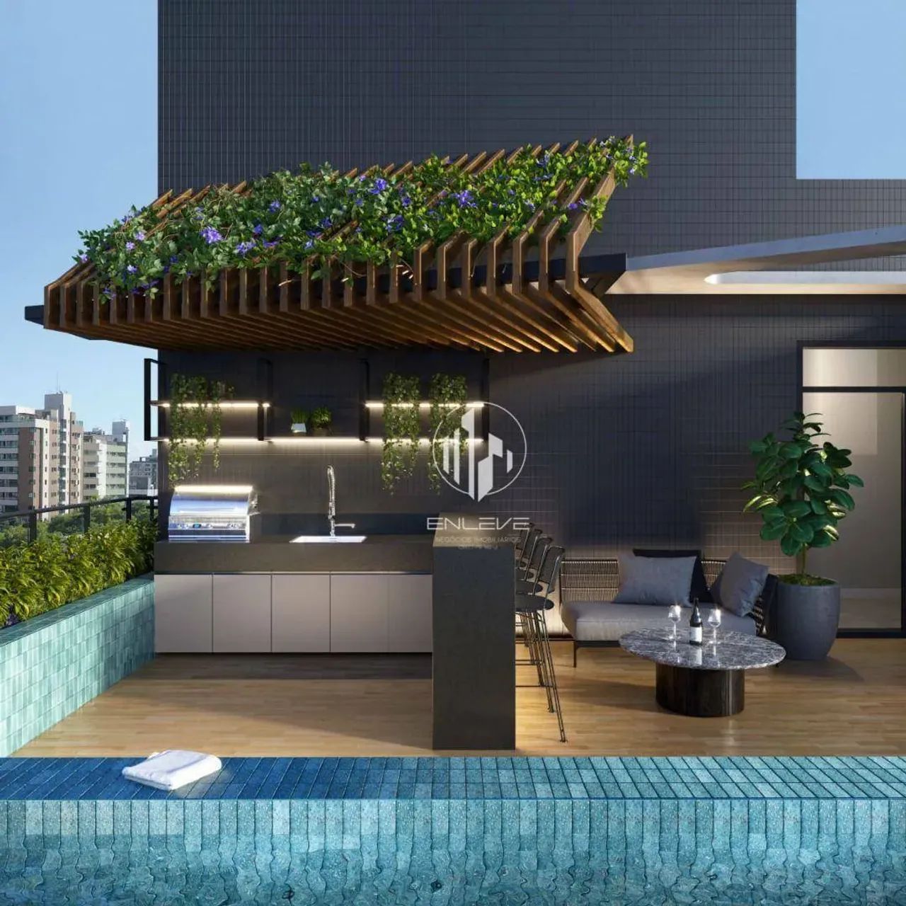 Flat na planta com área externa no Jardim Oceania - Foto 4