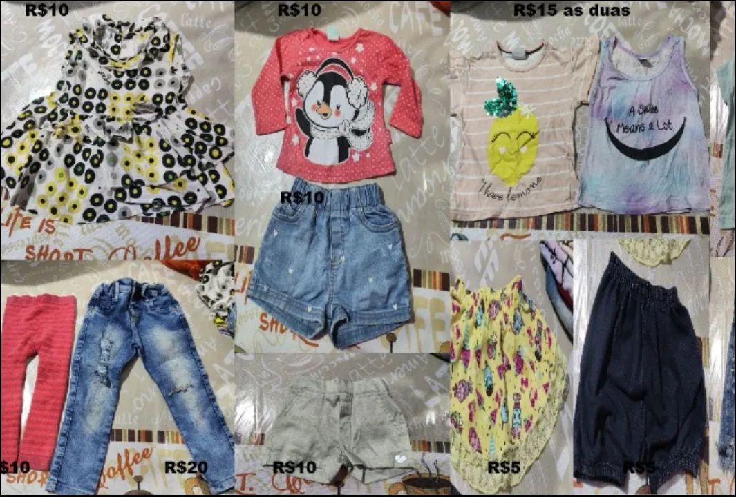Roupas de menina tamanho 2 - Foto 2