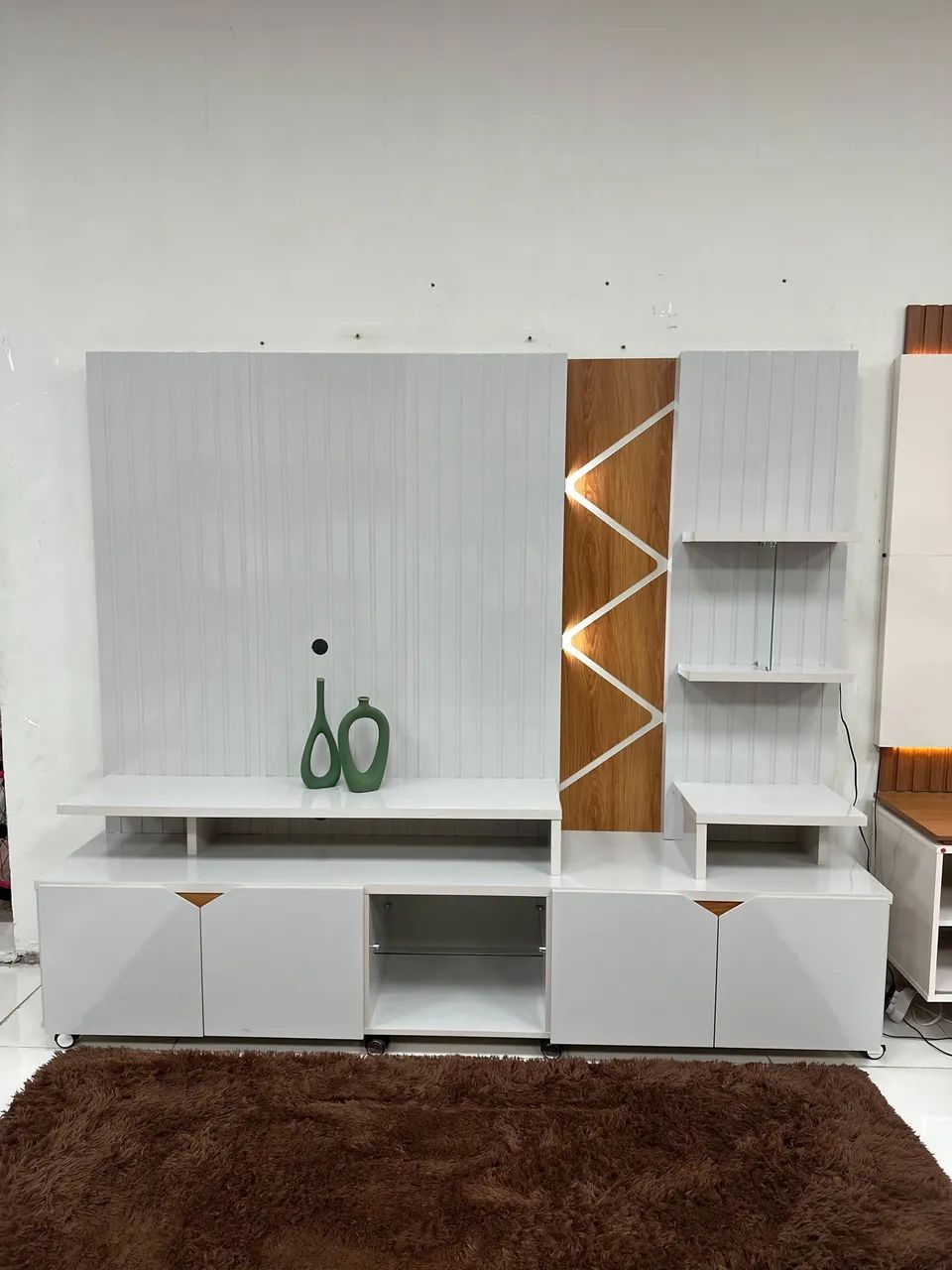 Home Cross com LED, Produzido em MDP e MDF, Apropriado para TV's de até 55 Polegadas; - Foto 3