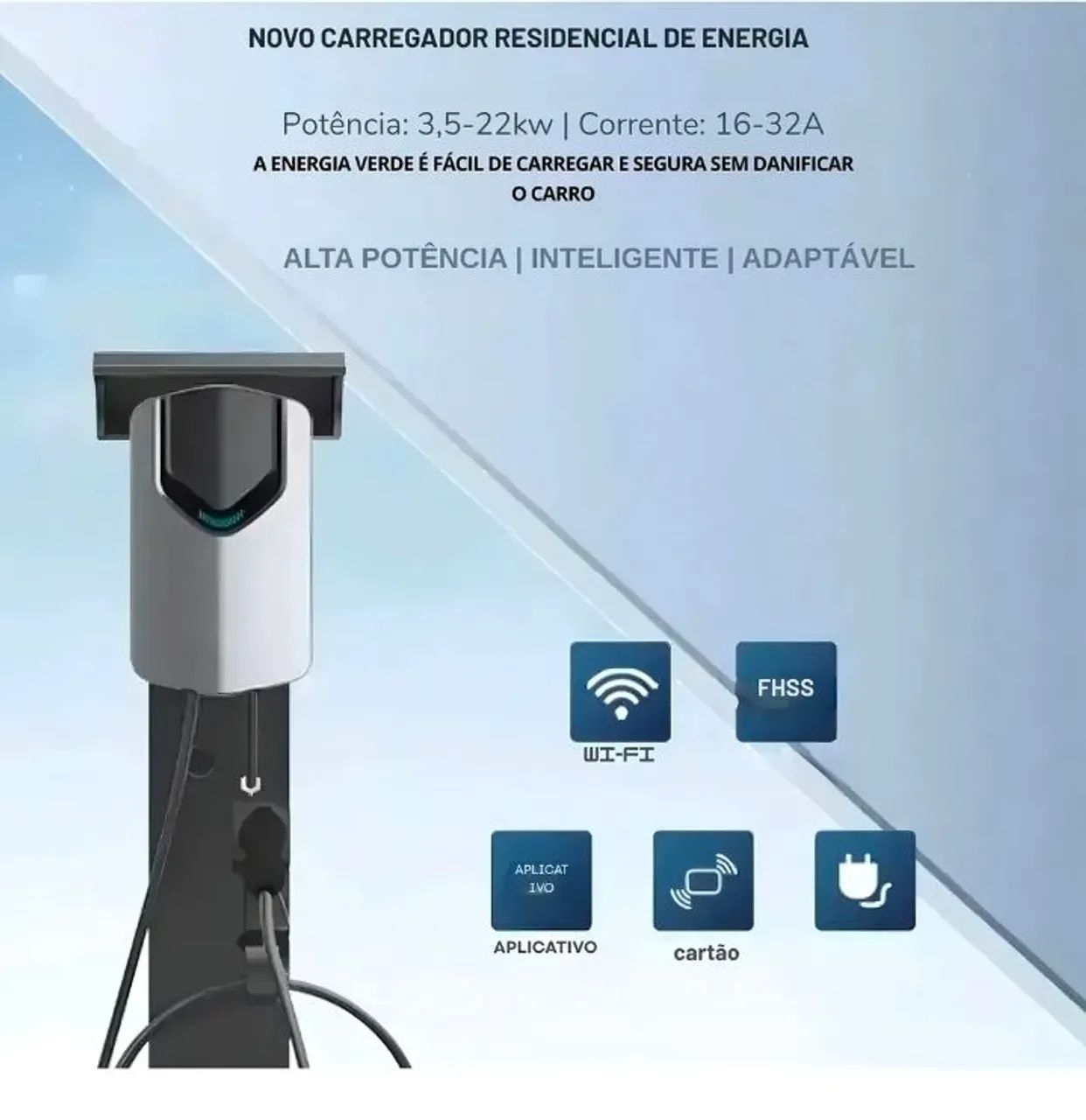 Carregador 3,5 a 22kw compatível com 99,9%dos carros - Foto 4