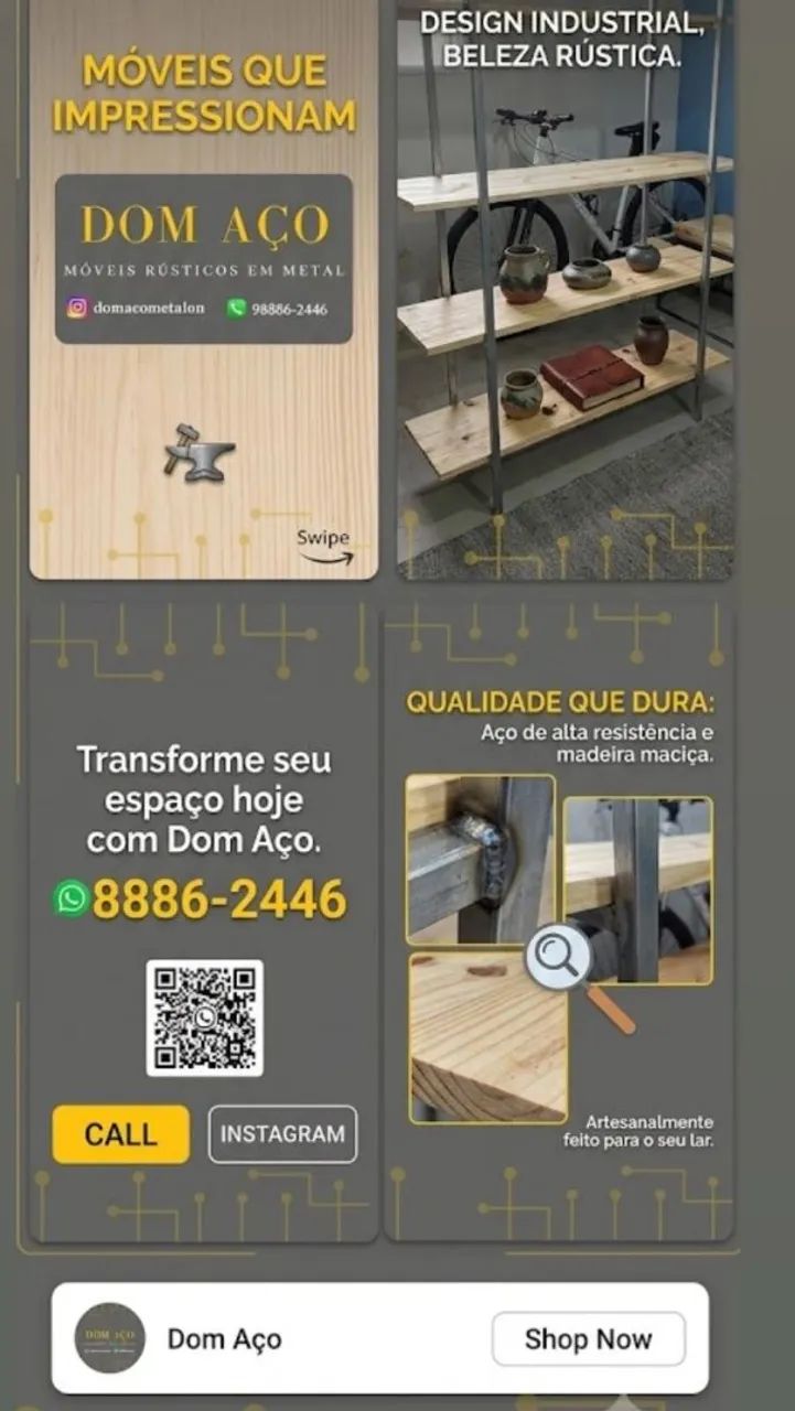 Trabalhos em ferro.