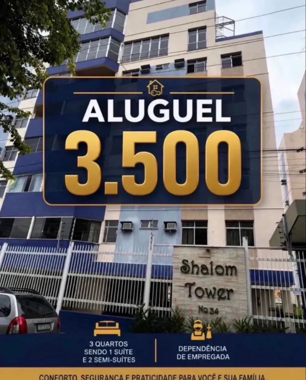 SAI JORGE- SHALOM TOWER 120 m2 - 3 QUARTOS 