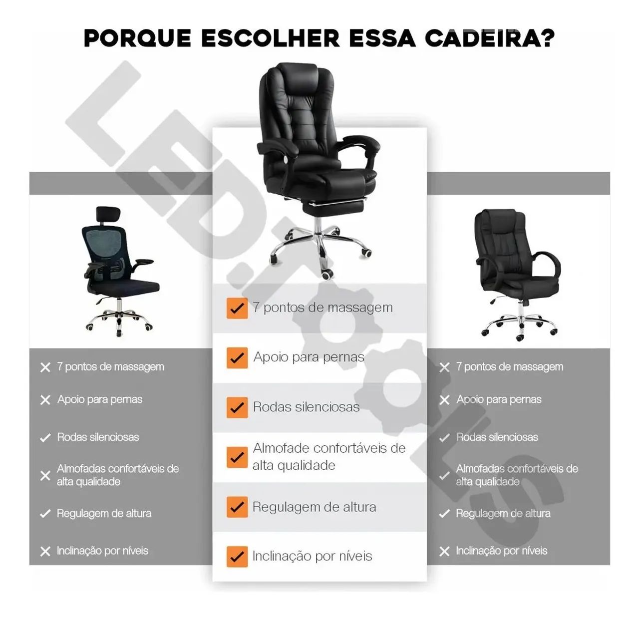Cadeira de escritório com massageador  - Foto 5