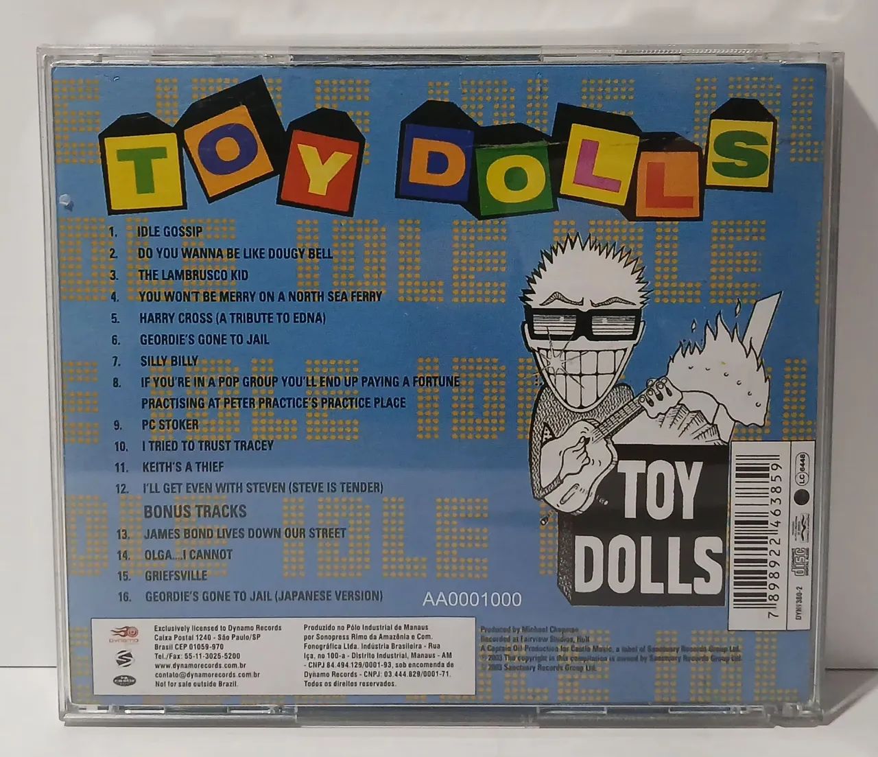 CD do álbum Idle Gossip da banda de punk rock inglesa Toy Dolls