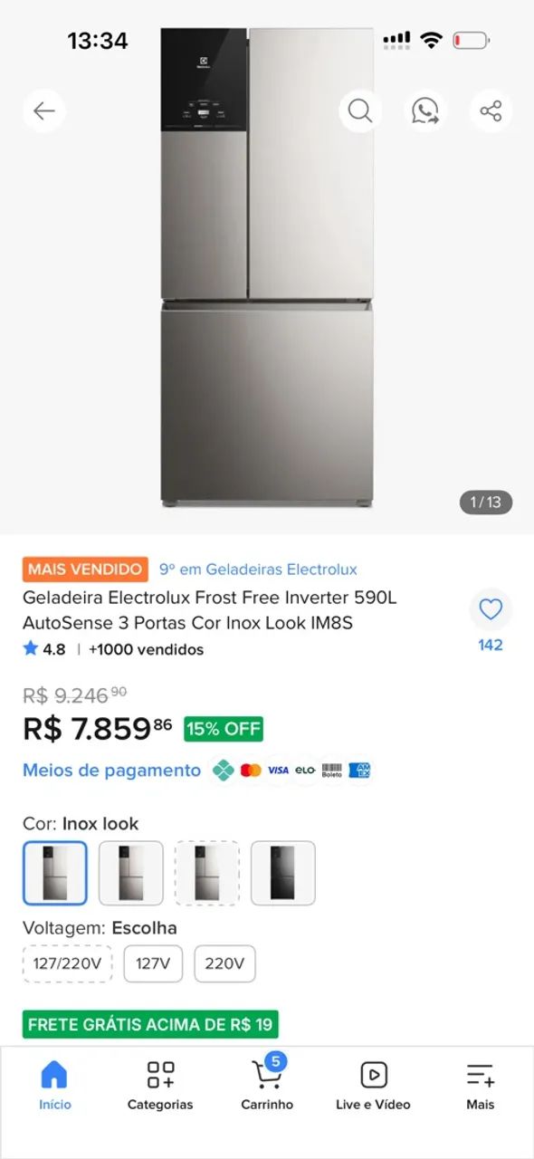 Vendo geladeira eletrolux 2 meses de uso  - Foto 2