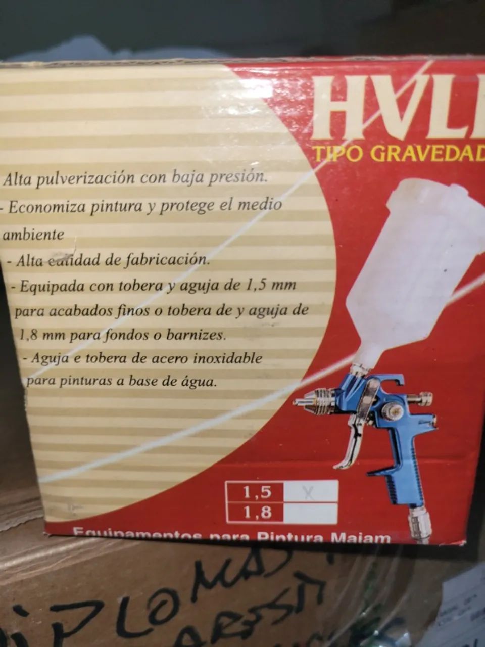 Pistola de pintura HVLP arprex tipo gravidade de 1,5mm - Foto 5
