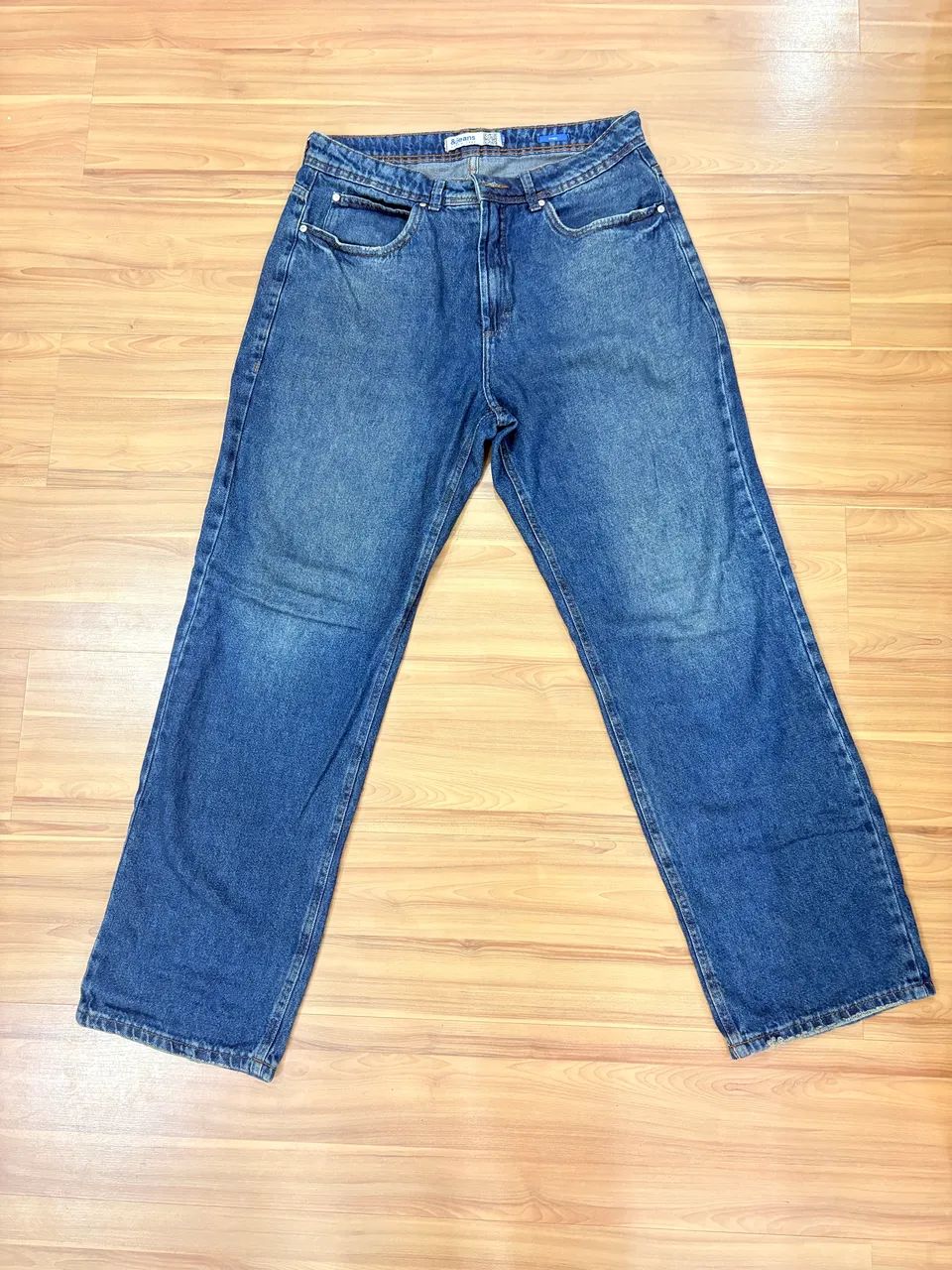 Calça Baggy Jeans Azul Escuro