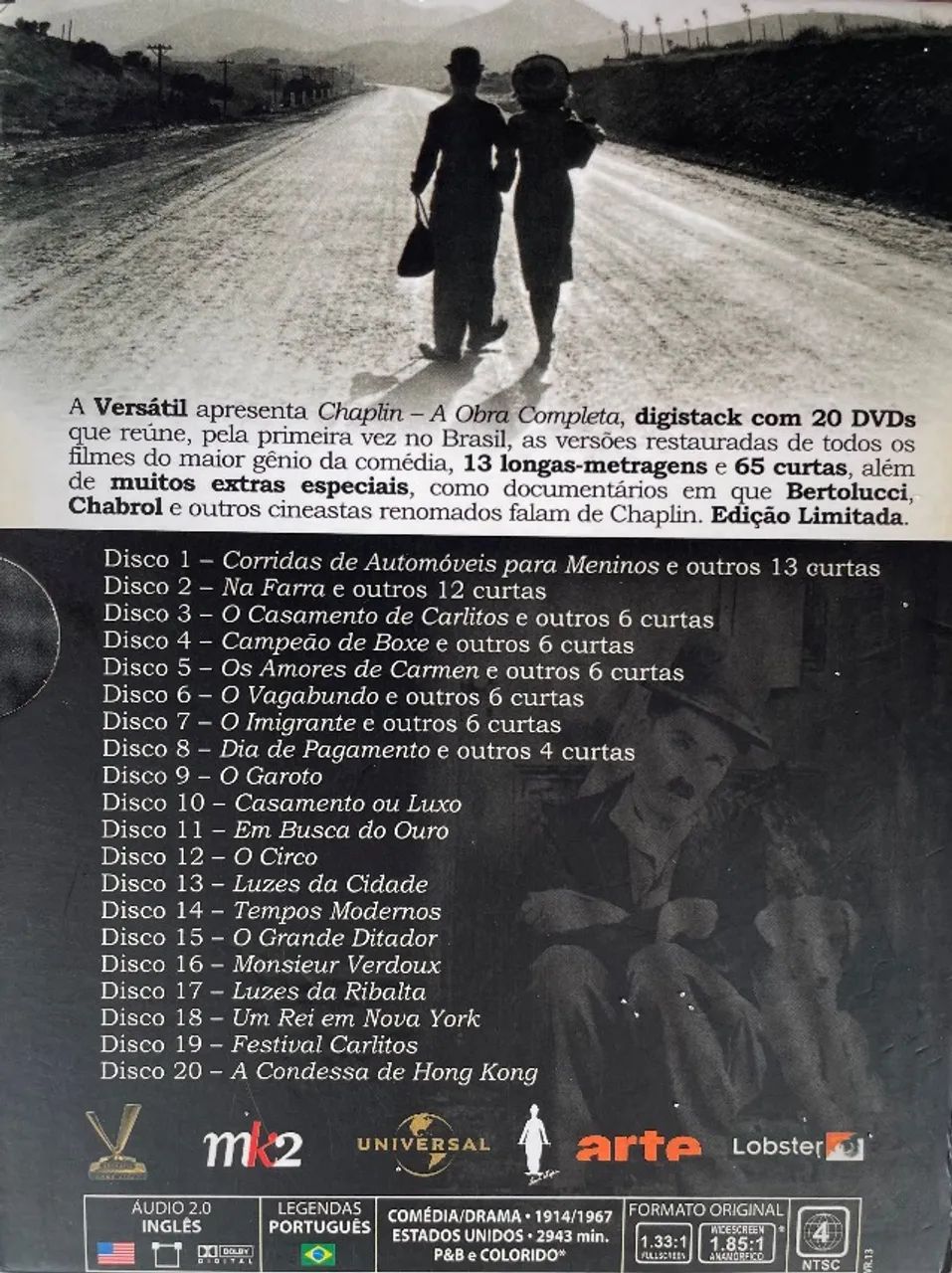 20 DVD Charles Chaplin - A Obra Completa (Box) - Foto 2