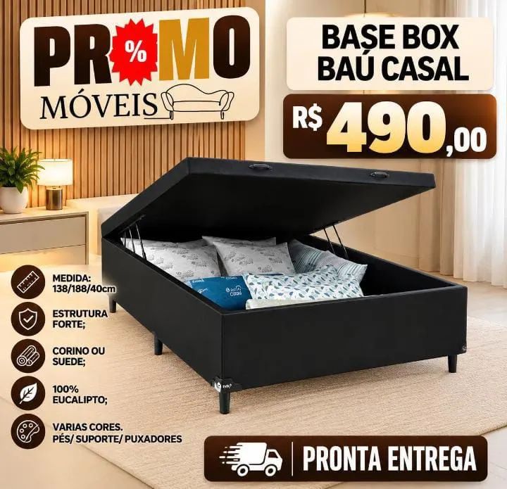 Cama Box Baú Casal 
