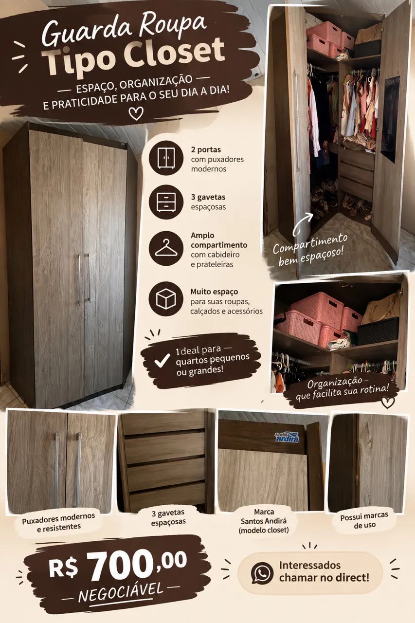 Guarda Roupa tipo Closet 
