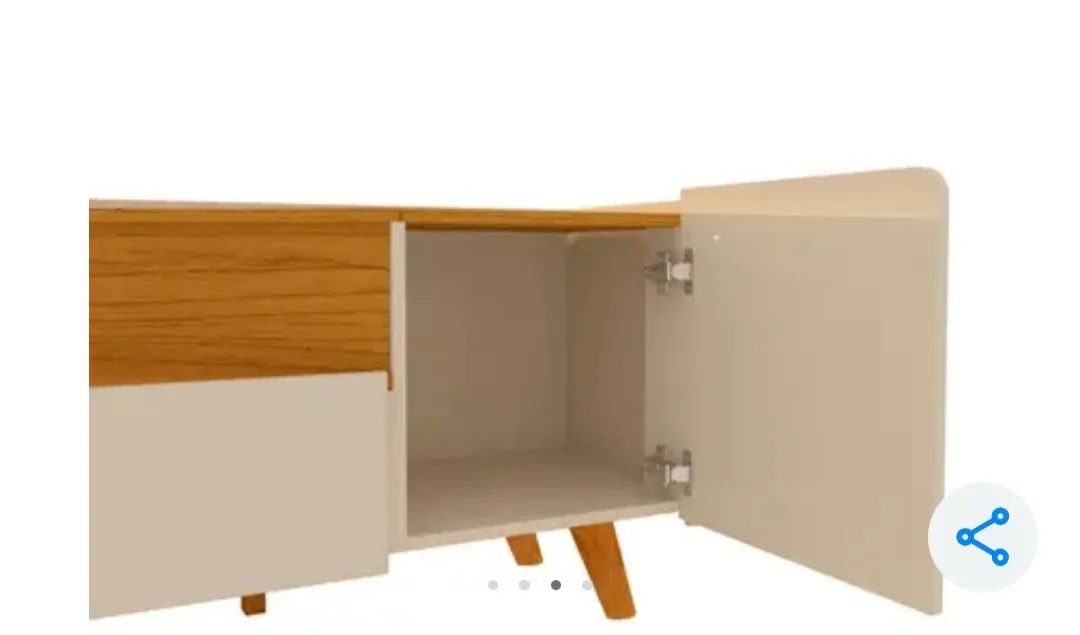 650 só hoje ! Rack para sala off White com naturale  - Foto 3