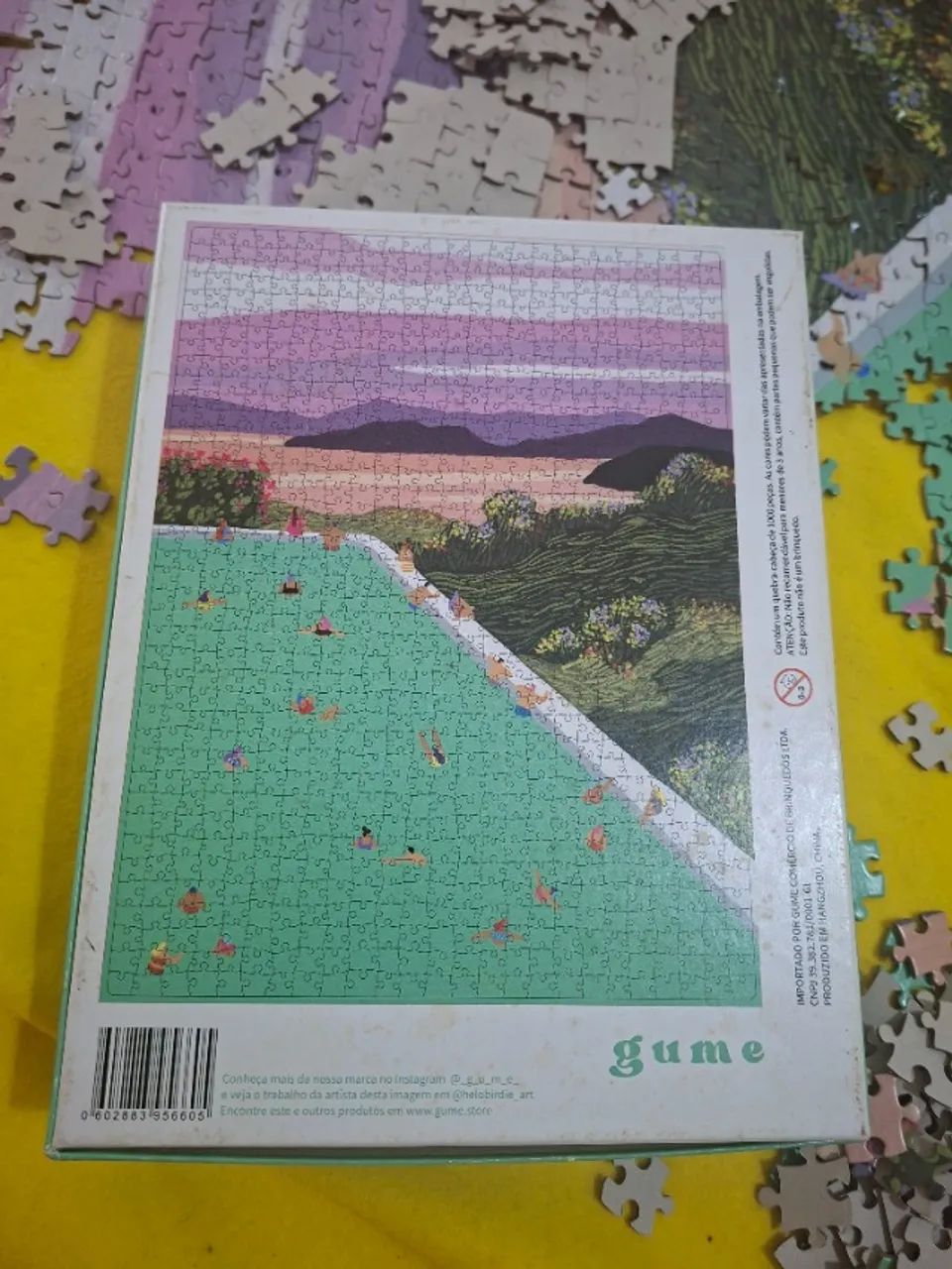 Quebra cabeça GUME "piscina do sol poente" USADO - Foto 3