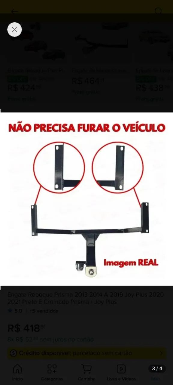 ENGATE REBOQUE PRISMA  - Foto 3