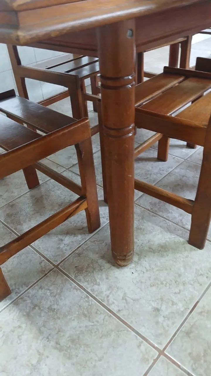 Mesa de jantar retangular com 6 cadeiras (tamanho aberta 2,00) - Foto 2