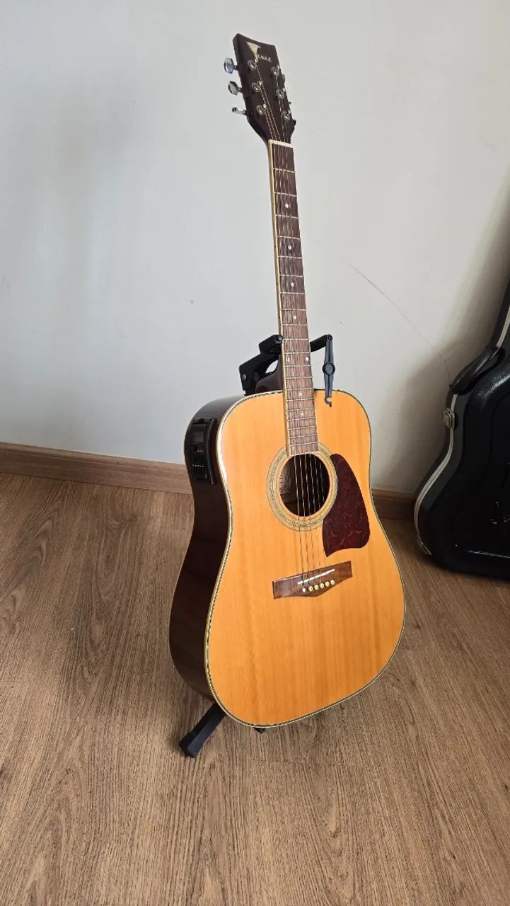 Violão Eagle - Tampo Maçiço! Rastilho/Nut osso! 