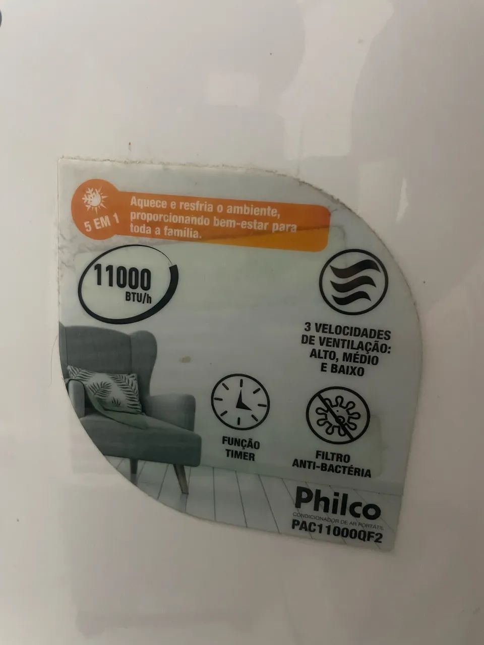 Ar Condicionado portátil Philco 11.000 BTUS - Foto 3