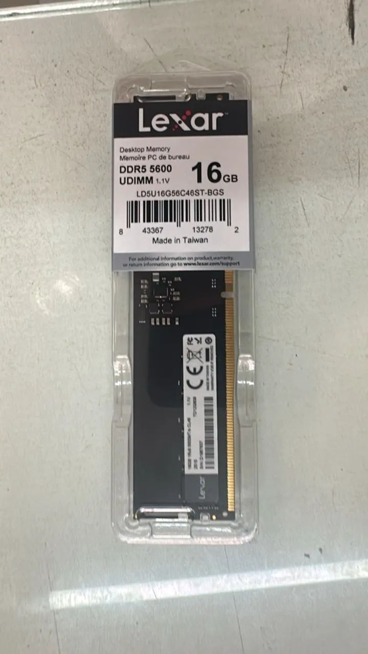 Memória RAM 16GB DDR5 5600MHZ