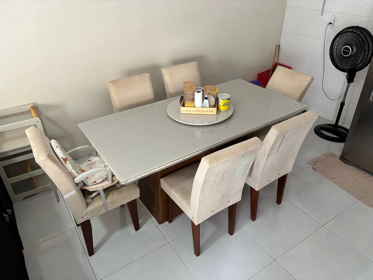 Mesa com vidro 6 lugares - Foto 3