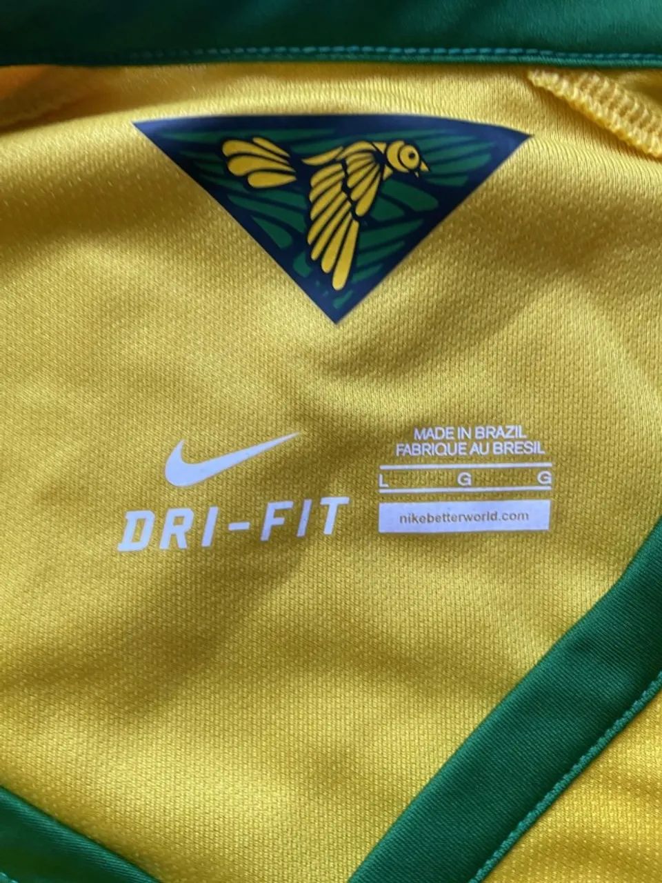 CAMISA BRASIL NIKE 2014 NOVA COM ETIQUETA E PLASTICO ORIGINAL - Foto 3