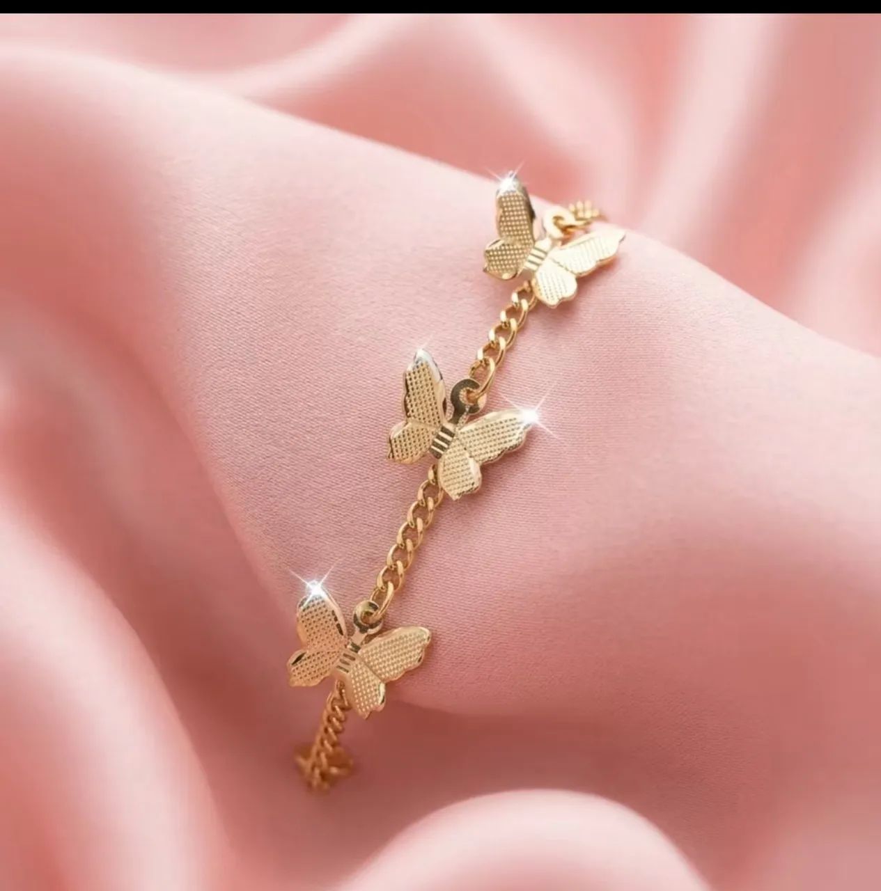 Pulseira banhada a ouro 