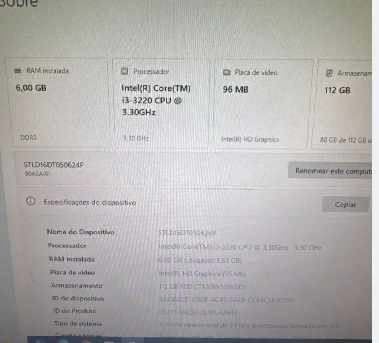 CPU Desktop Lenovo - Foto 2