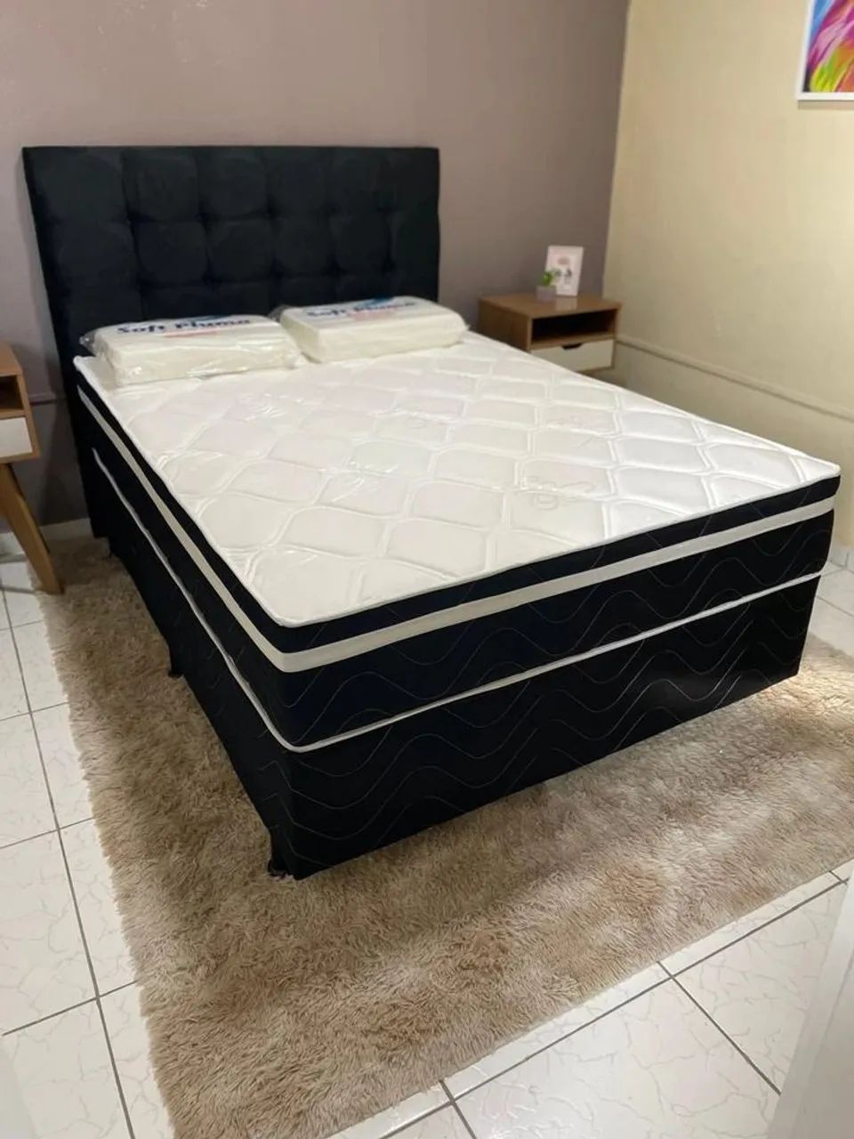 Cama Casal padrão com molas Ensacadas Individual (Base + colchão separado) - Foto 2