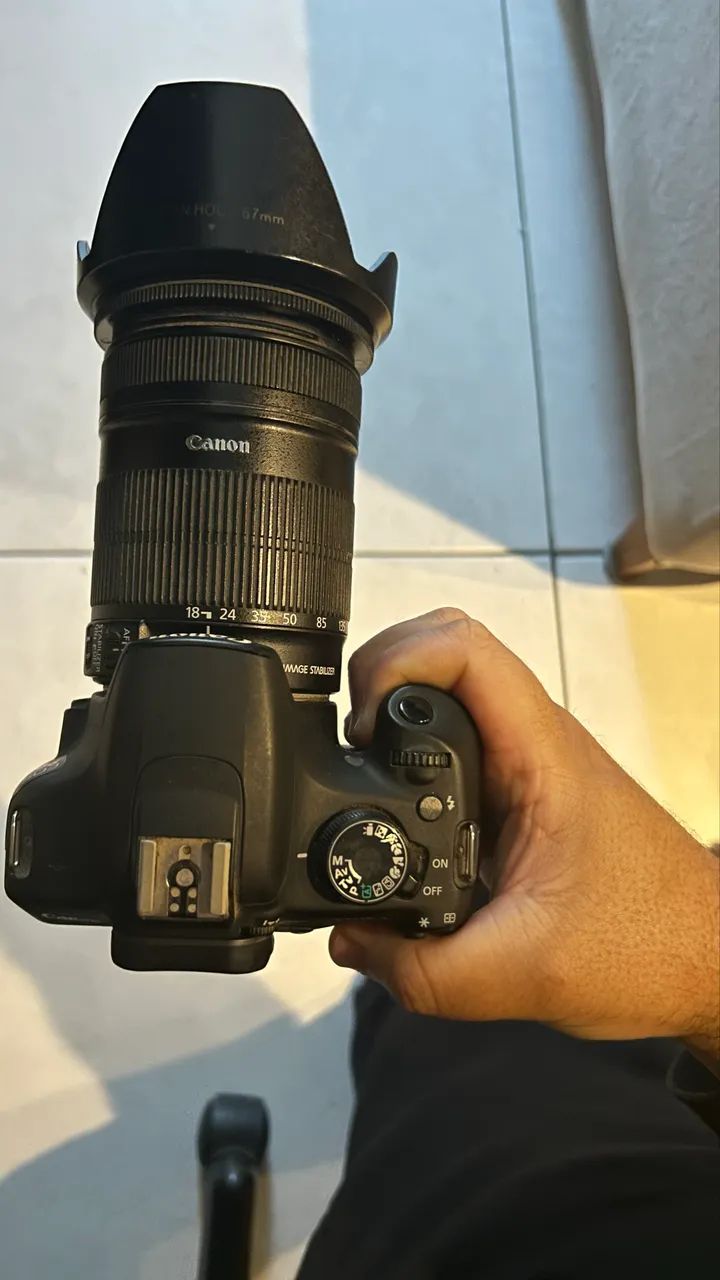 CÂMERA CANON REBEL T5 + 18-55 + 18-135 - ACOMPANHA ALÇA, CARREGADOR E BAG - Foto 4