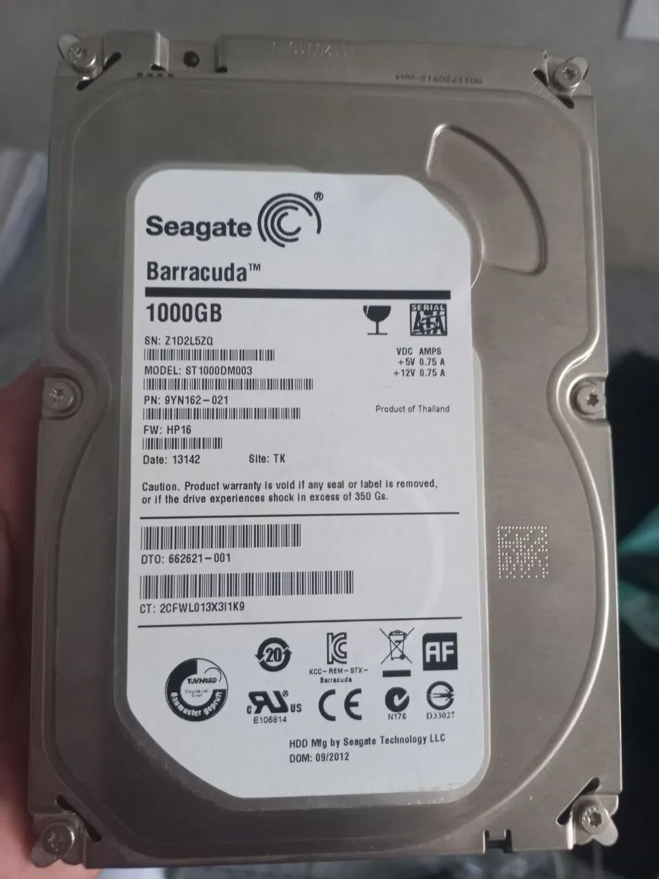 Vendo hd seagate 1tb
