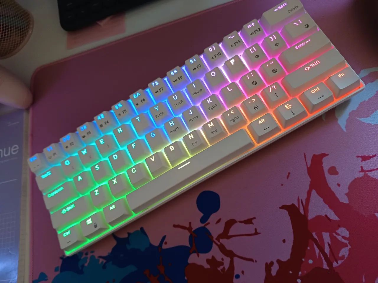 Teclado mecânico RGB RK61 - tri-mode - Foto 5