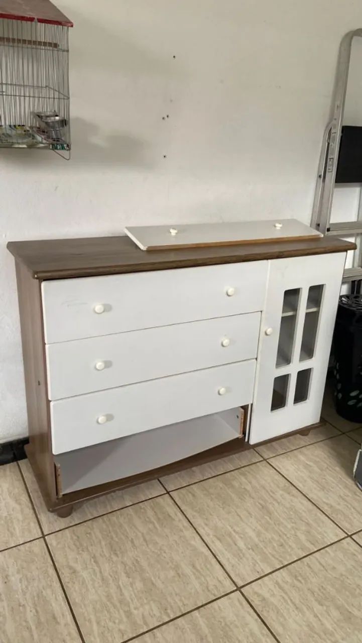 Cômoda Infantil com Porta Lateral e Gavetas