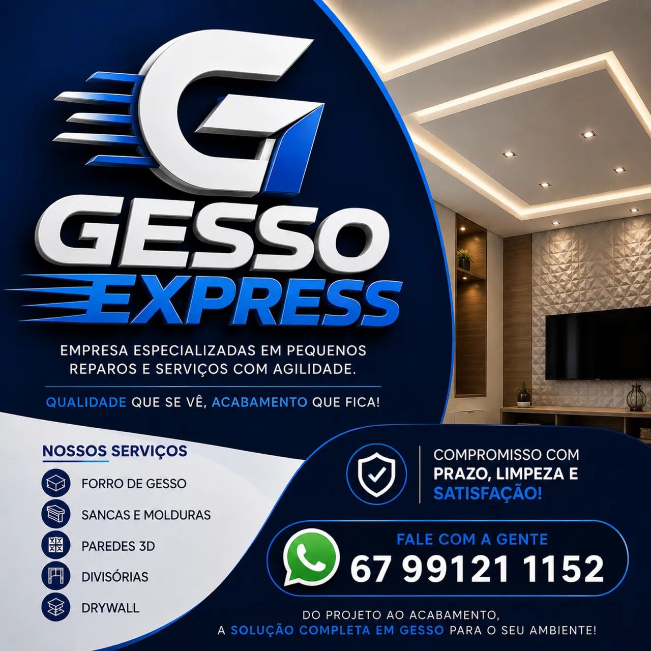 Gesso rápido é aqui!