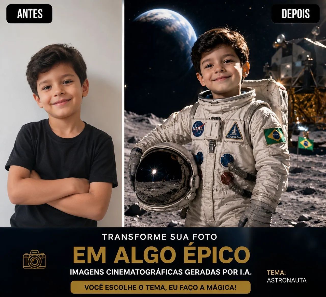 Transformo suas fotos em cenas incríveis 