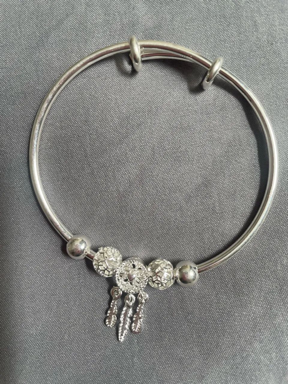 Pulseira banhada a prata 925
