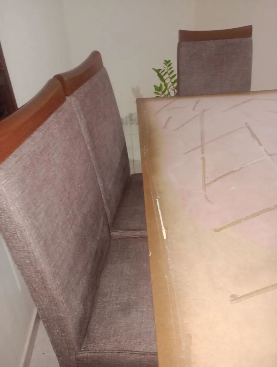 Mesa 6 cadeiras sem tampo de vidro. - Foto 3