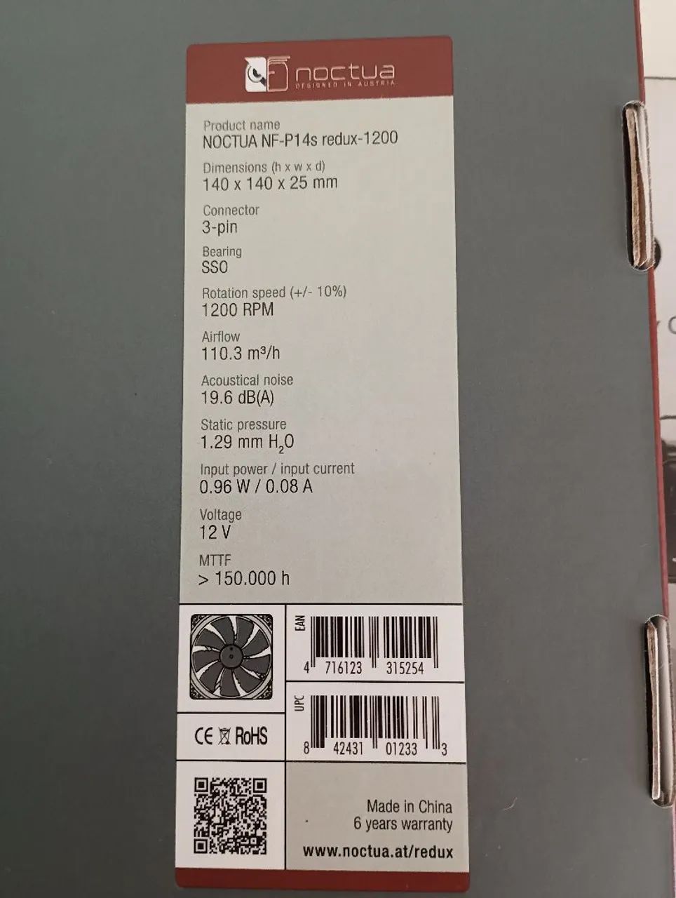 3 Ventoinha Noctua 140mm NF-P14s redux 1200 - Foto 3