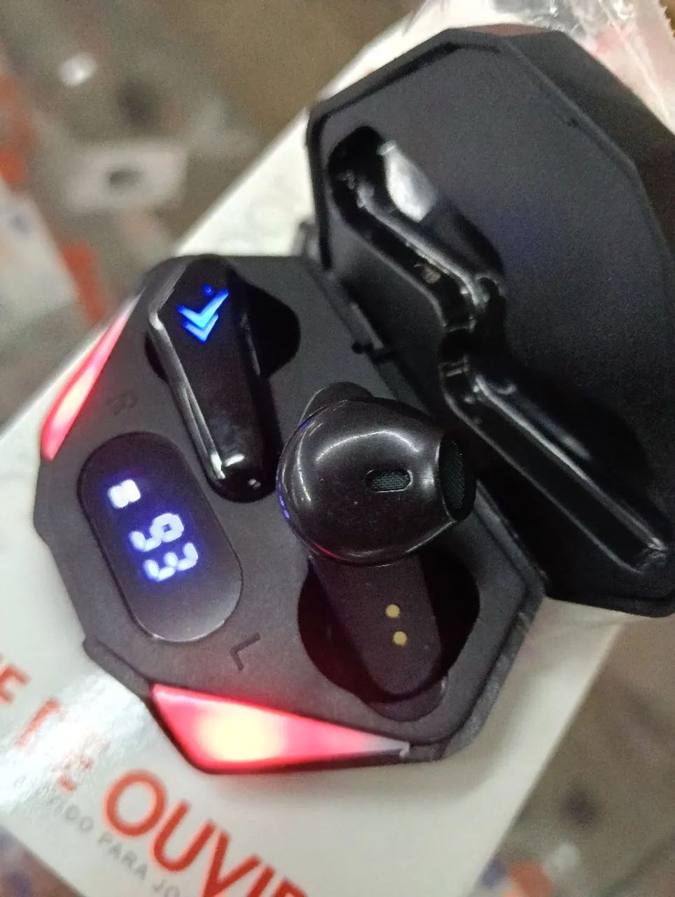 Fone de Ouvido Bluetooth "Estilo Gamer" Novo Lacrado  - Foto 4
