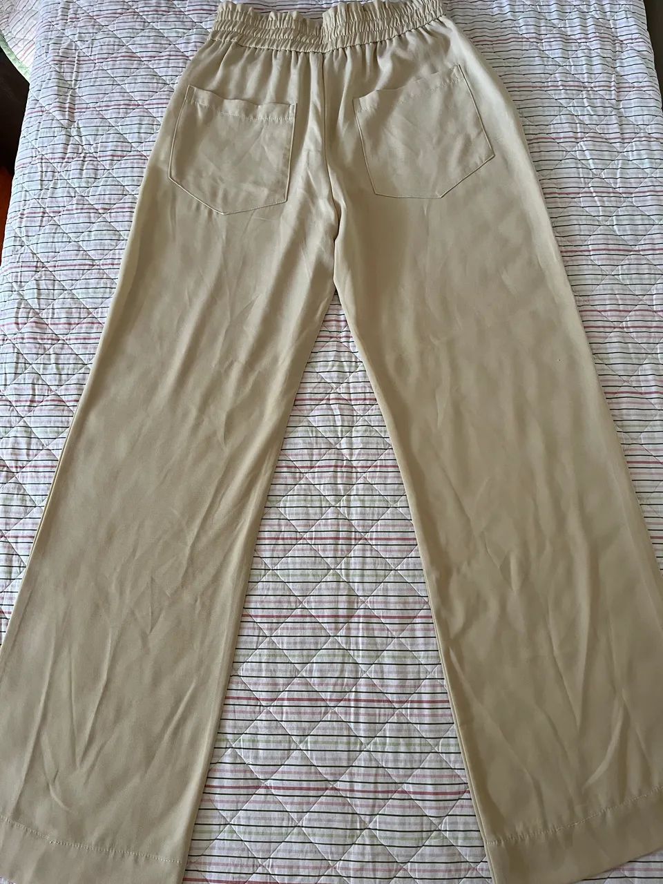 Calça pantalona Bege - Foto 2