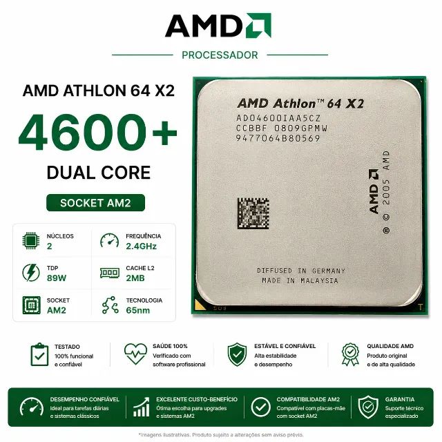 Processador AMD Athlon 64 X2 4600+ AM2 Dual Core