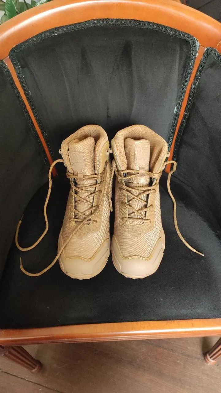 Bota tática Marrom claro Nova 42 - Foto 4