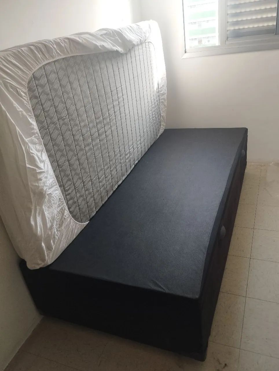 cama box solteiro baú (com colchão) hellen - Foto 2