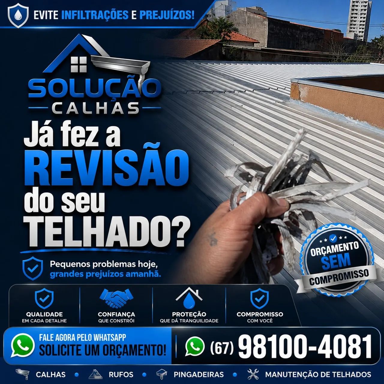 Já fez a revisão do seu telhado 