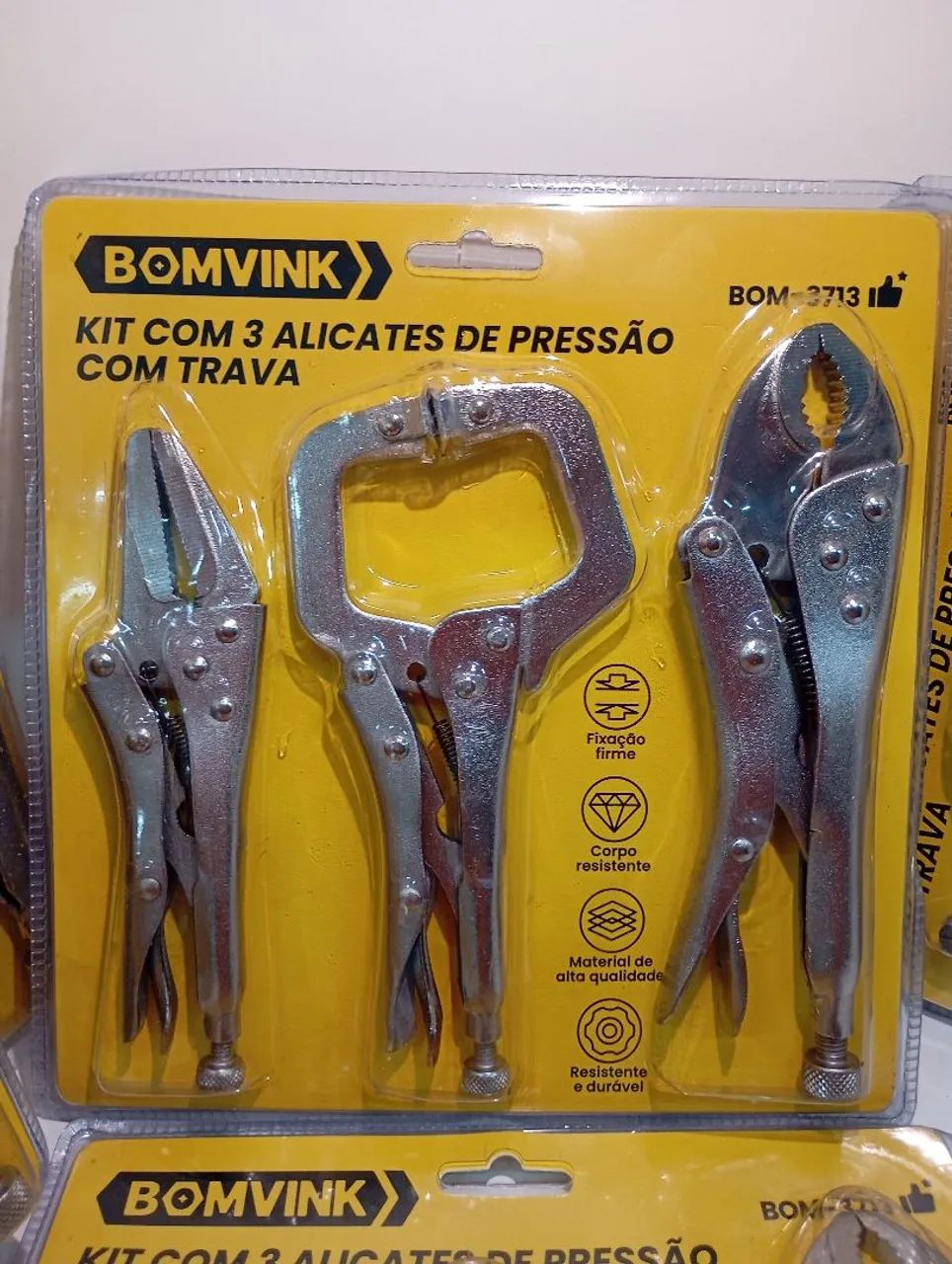 Kit com 3 Alicates de Pressão com Trava! 