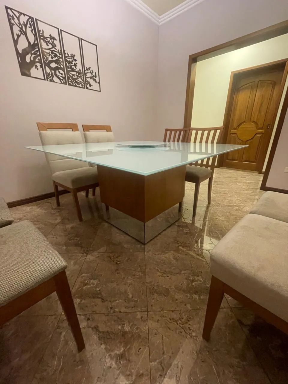 Mesa 8 lugares (vidro laka) - Foto 3