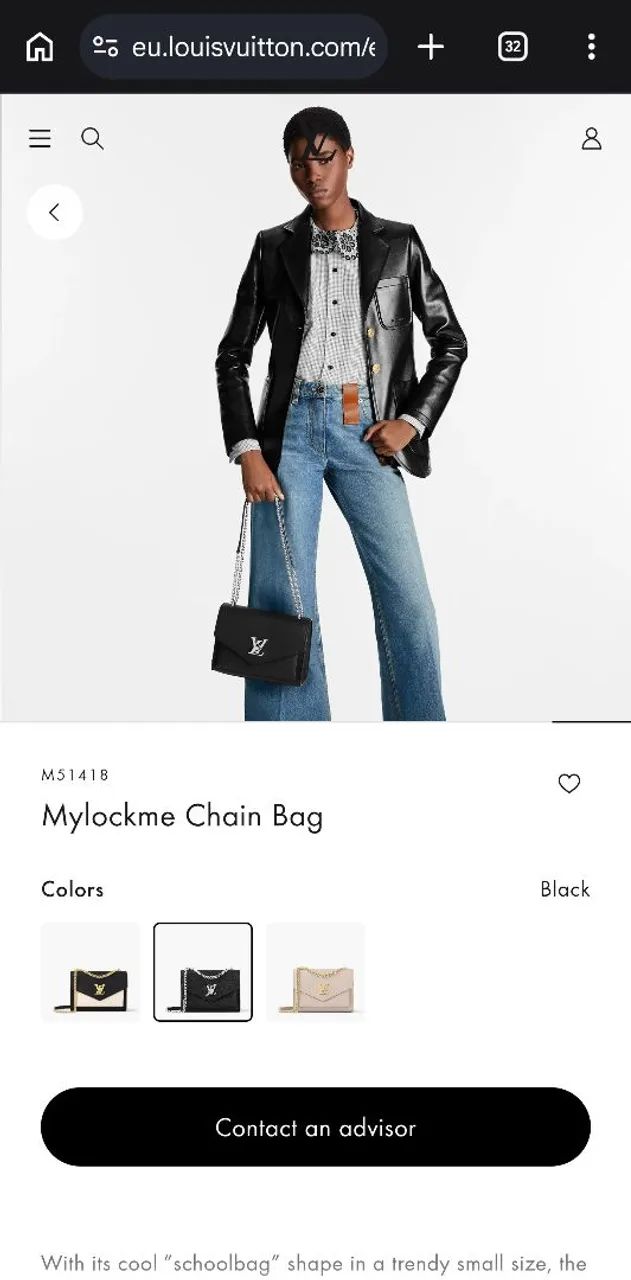 Bolsa louis vuitton mylockme chain bag - original - Foto 2