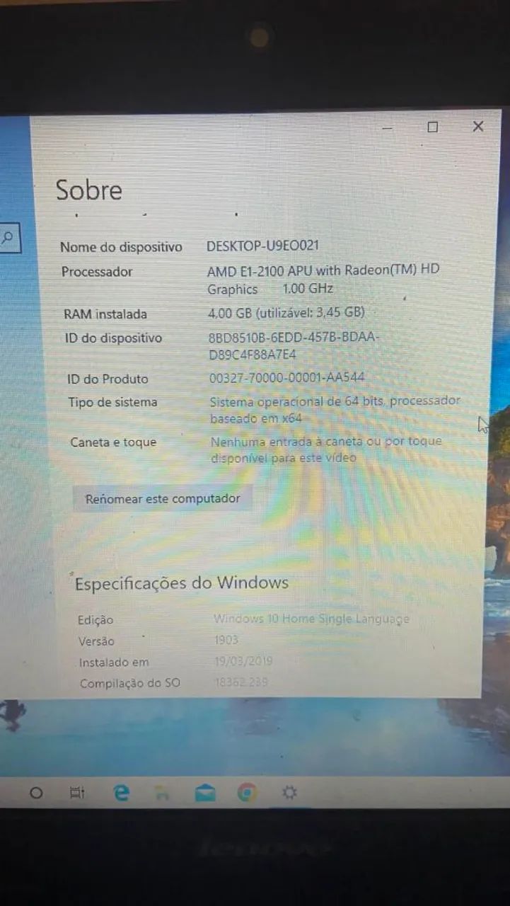 Nootbook Lenovo em ótimo estado!! - Foto 3