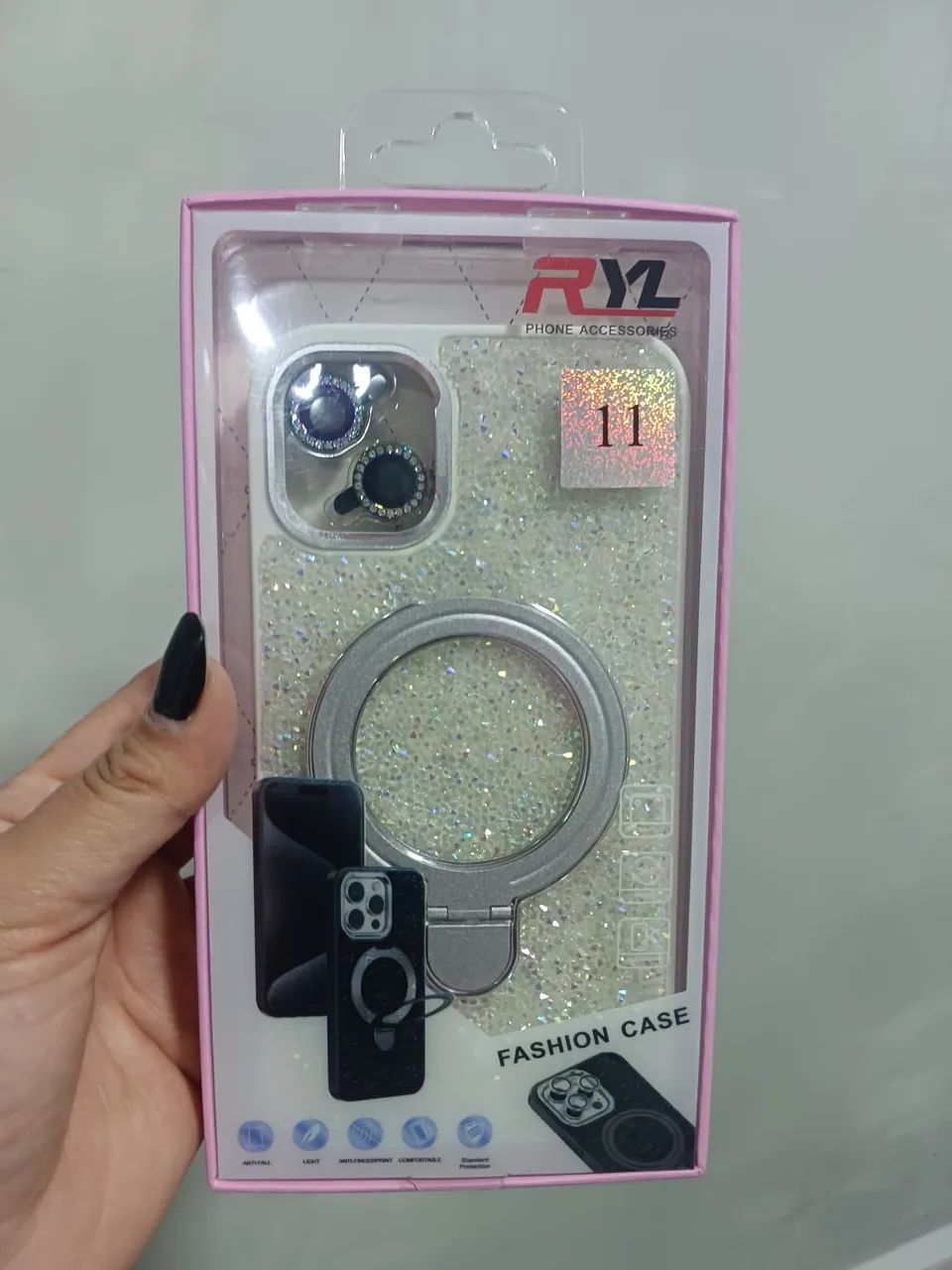 Capinha case magnética cravejada para iphone - Foto 2