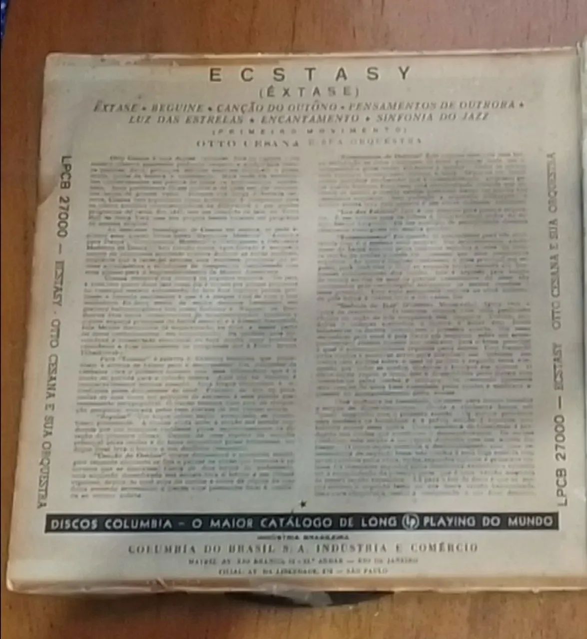 Otto Cesana e Sua Orquestra ? "Ecstasy"10 pole<br> <br>- Selo: Columbia / 33? RPM / 10 polegadas - Foto 3