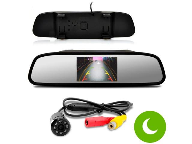Retrovisor + Câmera Universal P/ Todos os Carros